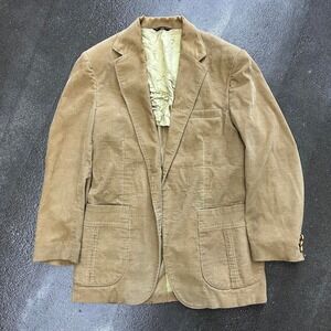 True vintage 80s tan corduroy blazer sports coat Fits Men's Small